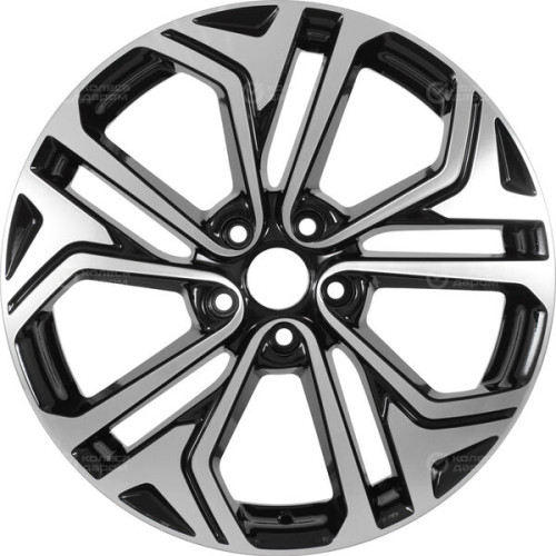 Колесный диск Carwel Иткуль 205 7.5xR18 5x114.3 ET45 DIA60.1 чёрный глянцевый с полированной лицевой поверхностью