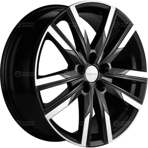 Колесный диск KHOMEN KHW1905 7.5xR19 5x108 ET36 DIA65.1 чёрный глянцевый с полированной лицевой частью