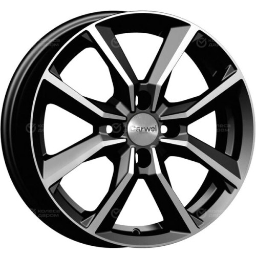Колесный диск Carwel Сегун 272 6.5xR16 4x100 ET51 DIA67.1 чёрный глянцевый с полированной лицевой поверхностью