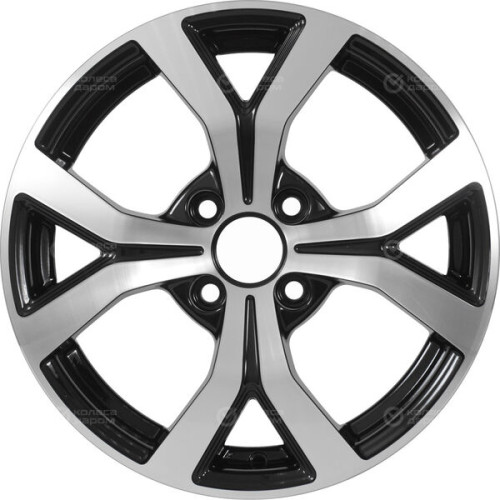 Колесный диск Carwel Таир 137 6xR15 4x100 ET40 DIA60.1 чёрный глянцевый с полированной лицевой поверхностью