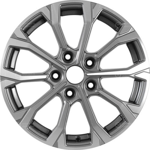 Колесный диск KHOMEN KHW1605 (Changan CS35 Plus) 6.5xR16 5x110 ET46 DIA63.3 насыщенный темно-серый полностью полированный