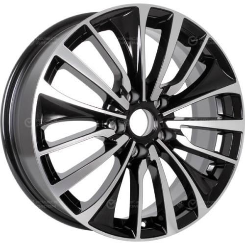 Колесный диск КиК Flanker 6.5xR17 5x114.3 ET40 DIA64.1 черный глянцевый с полированными элементами лицевой поверхности