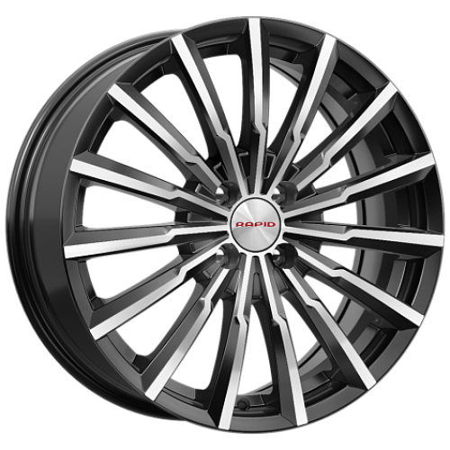 Легковой диск КиК Акцент 7x17 4x100 ET45 67,1 Алмаз черный