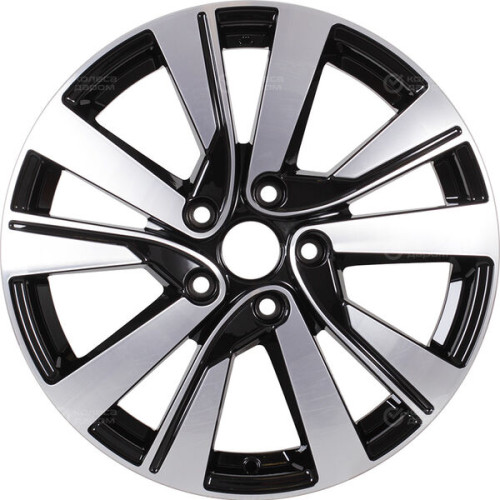 Колесный диск Carwel Гирвас 185 7xR17 5x114.3 ET50 DIA67.1 чёрный глянцевый с полированной лицевой поверхностью