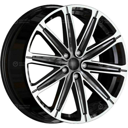 Колесный диск Carwel Тара 7.5xR19 5x108 ET47 DIA60.1 чёрный глянцевый с полированной лицевой частью