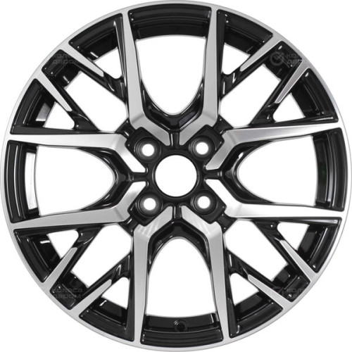 Колесный диск WUP Up124 6.5xR16 4x100 ET49 DIA54.1 черный глянцевый с полированными элементами лицевой поверхности