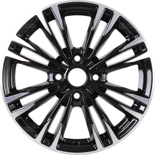 Колесный диск СКАД Ламар 6.5xR16 4x100 ET46 DIA54.1 черный глянцевый с полированной лицевой поверхностью