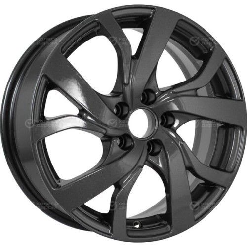 Колесный диск КиК Палермо-оригинал 6.5xR16 5x114.3 ET47 DIA66.1 насыщенный темно-серый полностью полированный