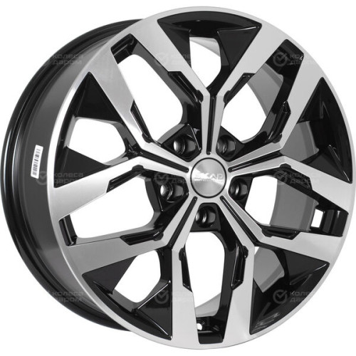 Колесный диск СКАД Ламберт 7.5xR18 5x108 ET47 DIA60.1 (уценка) черный глянцевый с полированной лицевой поверхностью