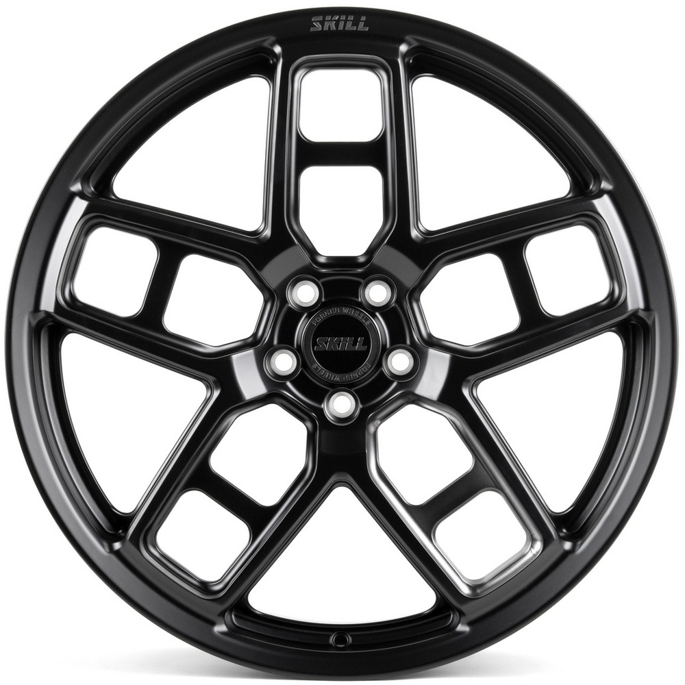 Легковой диск Skill Wheels SK818-CS427 9x21 5x108 ET35 63,3 Черный матовый + полировка + темный лак