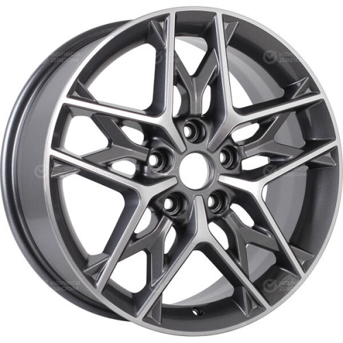 Колесный диск KHOMEN KHW1709 (Chery Tiggo 3/Tiggo 3 Pro) 7xR17 5x108 ET45 DIA60.1 насыщенный темно-серый полностью полированный