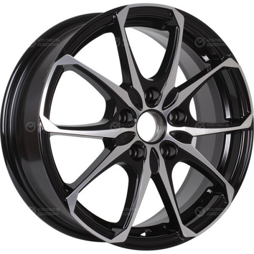 Колесный диск iFree Такеши 6xR16 4x100 ET45 DIA60.1 чёрный глянцевый с полированной лицевой частью