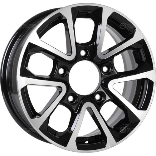 Колесный диск iFree Восток 6xR15 5x139.7 ET40 DIA98 чёрный глянцевый с полированной лицевой частью