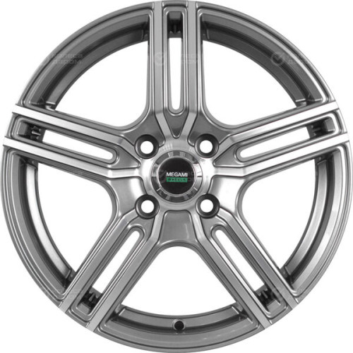 Колесный диск Megami MGM-1 6xR15 5x100 ET38 DIA57.1 насыщенный темно-серый полностью полированный