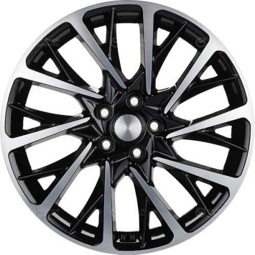 Колесный диск Carwel Оланга 1804 7.5xR18 5x114.3 ET45 DIA60.1 черный глянцевый с полированной лицевой частью